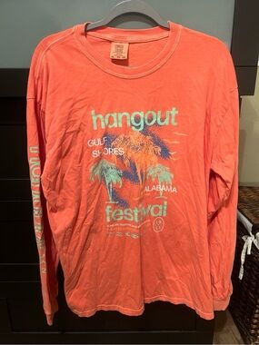 Comfort Colors Coral 'Hangout Festival' Long Sleeve Tee